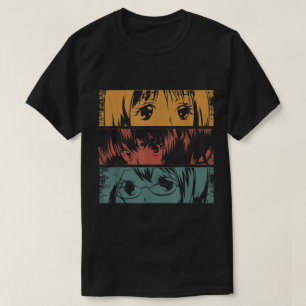Camiseta Olhar de Anime Design Estético Retro