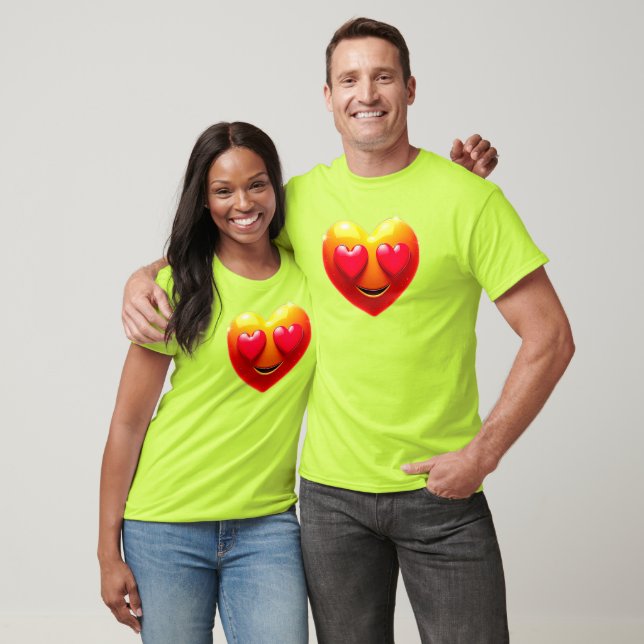 Camiseta Olhar de Coração Radiante Emoção (Unissex)