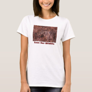Camiseta Olhar de Guepardo Salve Nossa Vida Selvagem