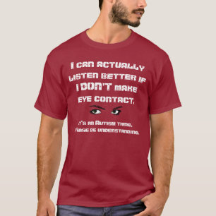 Camiseta Olhar directamente nos olhos de Autism/No