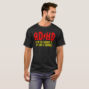 Camiseta Olhar do t-shirt da consciência de ADHD Hey um