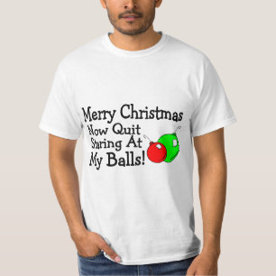 Camiseta Olhar fixamente agora parado do Feliz Natal em