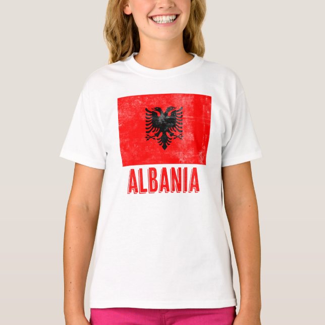 Camiseta Olhar "Grunge" da Albânia (Frente)