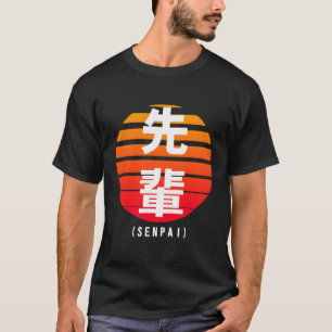 Camiseta Olhar Kanji Senpai dos Anos Oitenta