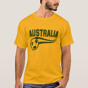 Camiseta Olhar para a Austrália e o design de bola de futeb