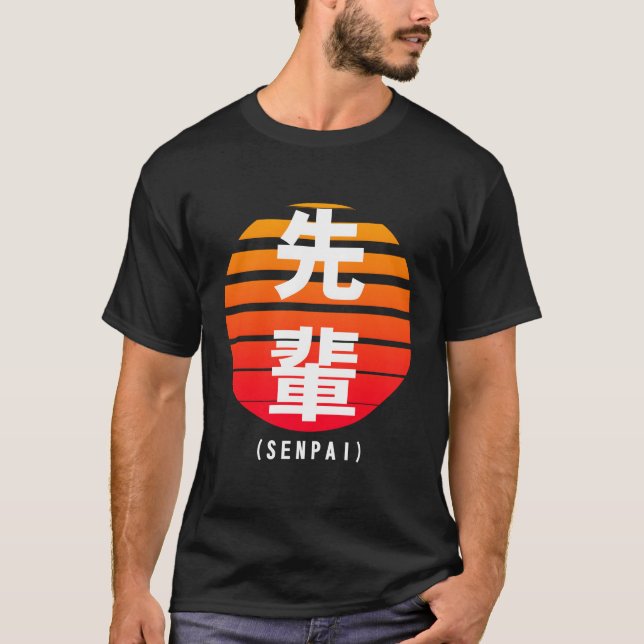 Camiseta Olhar para o Script Kanji de Senpai (Frente)