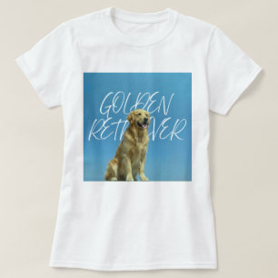Camiseta Olhar Retro do Golden Retriever para a Arte do Céu