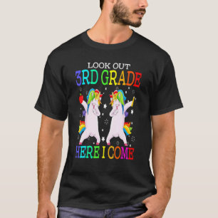 Camiseta Olhe 3ª Série Aqui Vou Eu Dabbing Unicórnio Bac