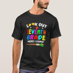 Camiseta Olhe 7ª Série Fofo Gráfico de Volta às Aulas
