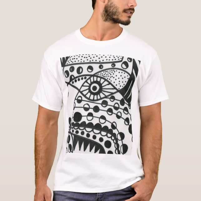 Camiseta Olhe e escute design (Frente)
