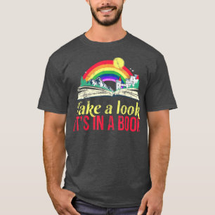 Camiseta Olhe, é um livro retrô Rainbow1076