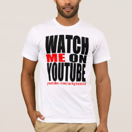 Camiseta Olhe-me em YouTube | modernos (escuro)