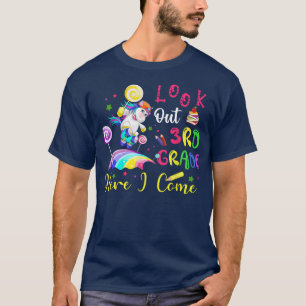 Camiseta Olhe o 3º ano Engraçado Eu Vim Um Skate De Unicórn