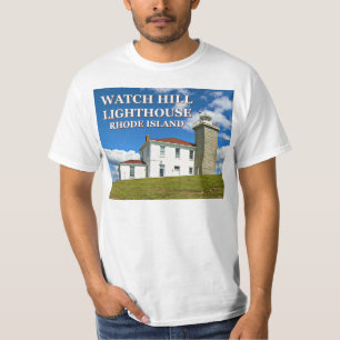 Camiseta Olhe o farol do monte, Rhode - t-shirt da ilha