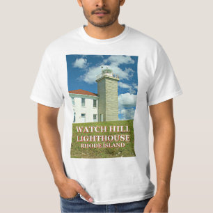Camiseta Olhe o farol do monte, Rhode - t-shirt da ilha