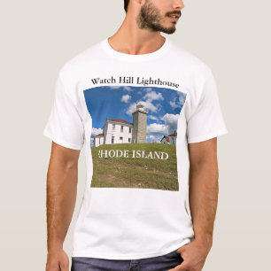 Camiseta Olhe o farol do monte, Rhode - t-shirt da ilha