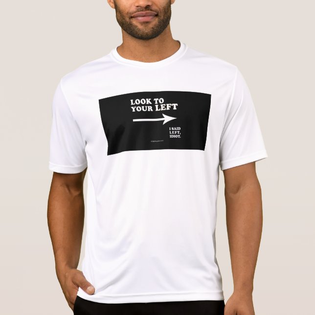 Camiseta Olhe para a esquerda SlipperyJoe's espesso ce geom (Frente)