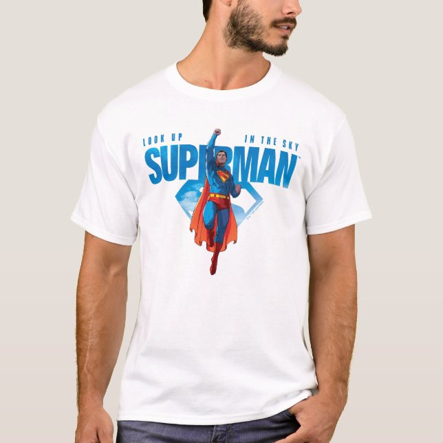 Camiseta Olhe para cima É o Super-Homem (Frente)