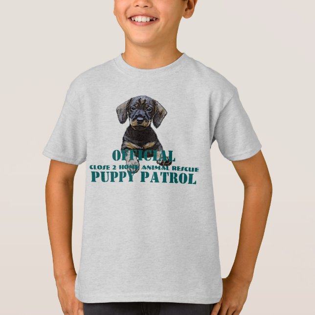 Camiseta Olhe para fora, o filhote de cachorro que a (Frente)