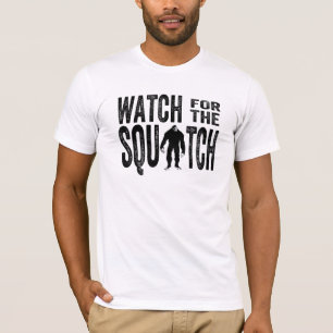 Camiseta Olhe para o Squatch - Bigfoot engraçado