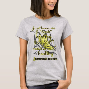 Camiseta "Olhe" saudável/borboleta... Endometriose T-Shirt