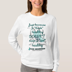 Camiseta "Olhe" saudável/Borboleta...PCOS T-Shirt