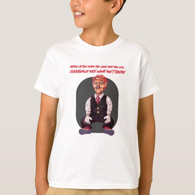 Camiseta Olhem para a escuridão por muito tempo e vocês aca (Frente)