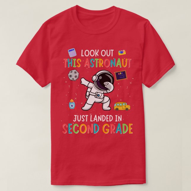 Camiseta Olhem Para Os Astronautas Do Segundo Grau (Frente do Design)