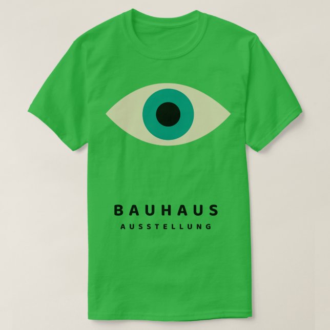 Camiseta Olho Bauhaus em Turquesa (Frente do Design)