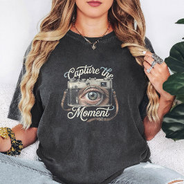 Camiseta Olho de Câmera Retro Captura o Momento Design