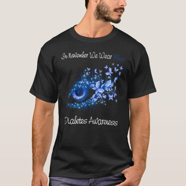 Camiseta Olho De Consciência Da Diabetes Em Novembro Vestim (Frente)