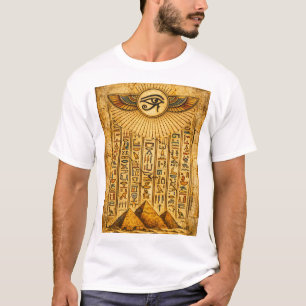 Camiseta Olho de Hórus Egípcio Antigo – Pirâmides Hieroglíf