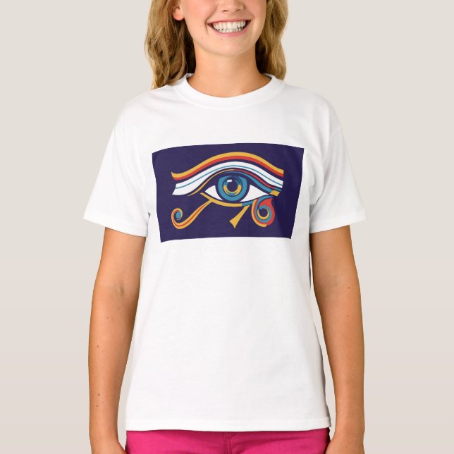 Camiseta Olho de Hórus Princesa – Proteção Egípcia (Frente)