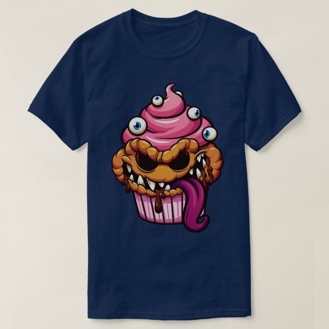 Camiseta Olho de Monstro do cupcake (Frente do Design)
