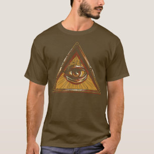 Camiseta Olho De Providência Pirâmide Illuminati Sofrida T