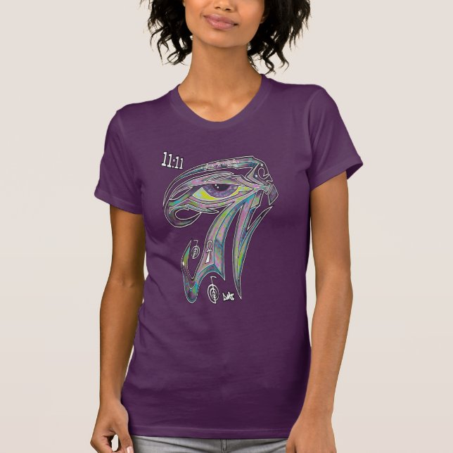 CAMISETA OLHO DO 11:11 HORUS OM ANKH AUM REIKI DOS GRAFITES (Frente)