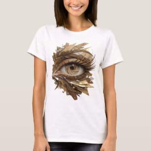 Camiseta OLHO DOURADO de Prata Crisp Design Moderno