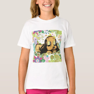 Camiseta olho grande dormindo Cachorro Cachorro Cartografia