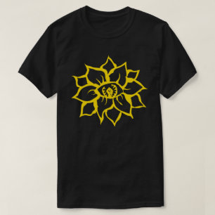Camiseta olho negro da flor