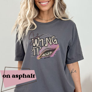 Camiseta Olho para o Alternativo dos anos 90 Maquiagem Euro