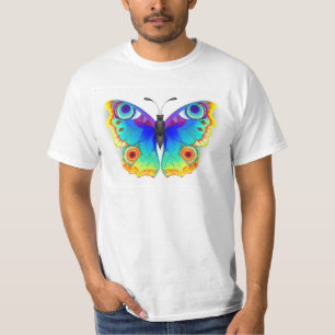 Camiseta Olho Peacock da Borboleta Arco-Íris