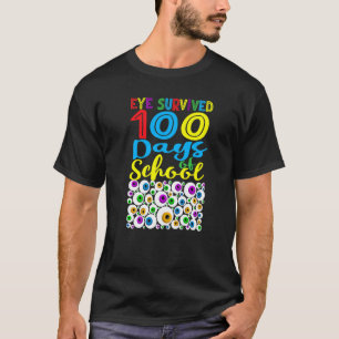 Camiseta Olho Sobreviveu 100 Dias De Aula Professores Crian