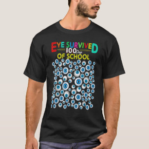 Camiseta Olho Sobreviveu 100 Dias De Escola Professor Crian