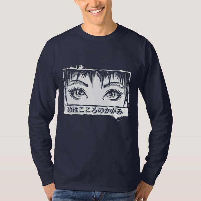 Camiseta Olhos, A Janela Para A Alma, Ilustração De Manga (Frente)