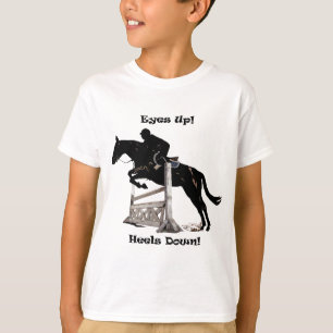 Camiseta Olhos acima! Saltos para baixo! Cavalo