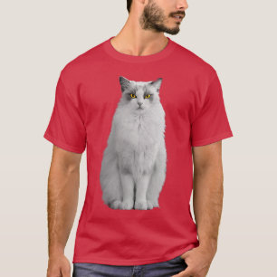 Camiseta Olhos Amarelos Retratos de CAT Branco