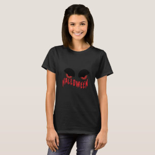 Camiseta Olhos Assustadores Vermelhos Halloween
