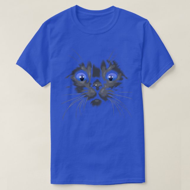 Camiseta Olhos azuis de gato (Frente do Design)