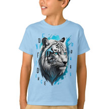 Olhos Azuis Intensos: Tigre Branco Estirpado A Pre