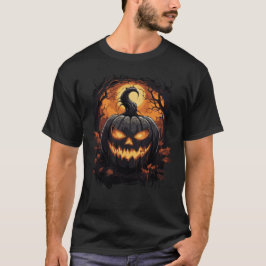 Camiseta Olhos Brilhantes Jack-O-Lanterna Halloween